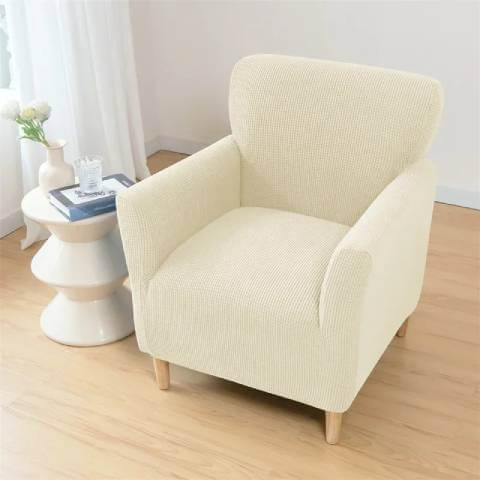 Housse de Fauteuil Crapaud Blanc Cassé - Sobriété et Protection