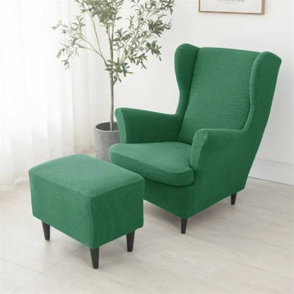 Housse de fauteuil oreiller extensible - Vert émeraude - Protection et style nordique