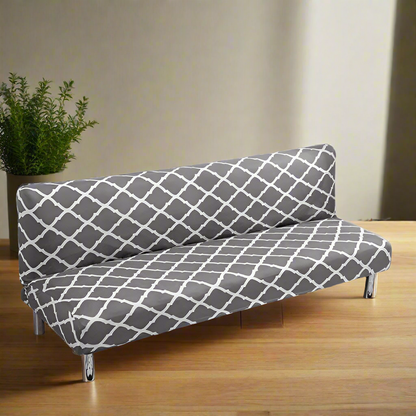 Housse de Clic Clac à Motif Géométrique Gris - Extensible, Ajustée & Moderne