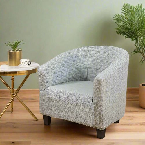 Housse de Fauteuil Club Extensible - Gris Élégant