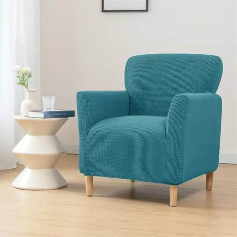 Housse de Fauteuil Crapaud Bleu Canard - Sobriété et Protection