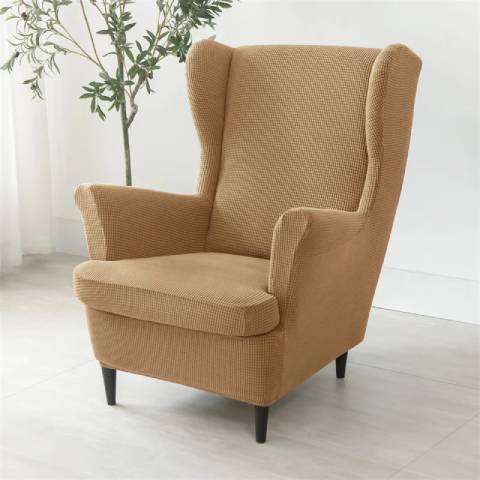 Housse de fauteuil à oreilles extensible - Crème - Protection et style nordique