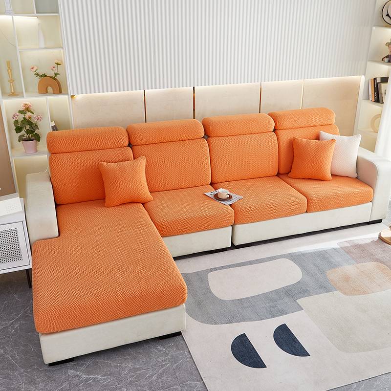 Housse de coussin d'assise pour canapé - Orange