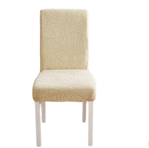 Housse de Chaise Extensible <br> Jacquard Beige