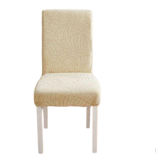 Housse de Chaise Extensible <br> Jacquard Beige