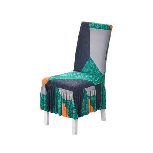 Housse Chaise Salle à Manger - Avec Jupe - Motif Imprimée