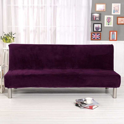 Housse pour clic clac velours violet - Housse pour canapé clic clac en velours