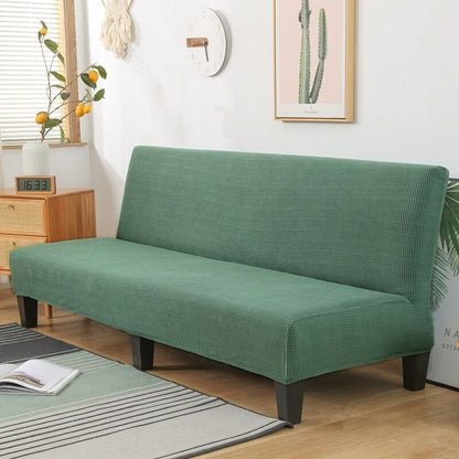 Housse clic clac en tissu polaire sans accoudoir - Housse bz couleur unie pour salon