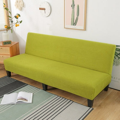 Housse pour clic clac motif jacquard vert - Housse pour canapé clic clac