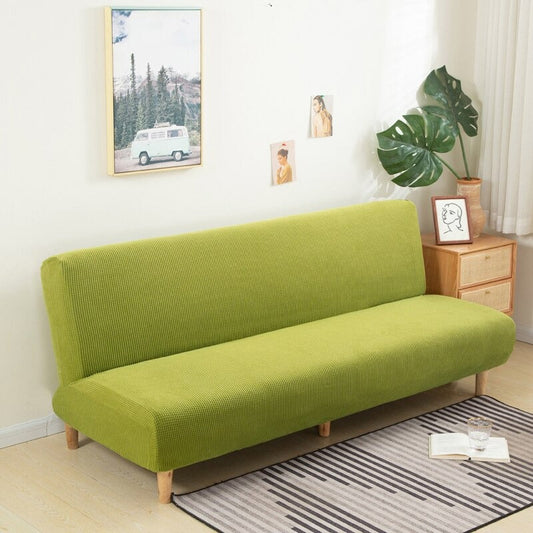 Housse pour clic clac motif jacquard vert - Housse pour canapé clic clac