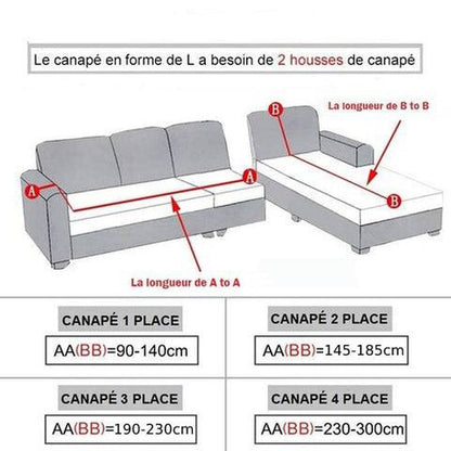 Housse canapé d'angle universelle à design matelassé - Plaid canapé d'angle gris pour maison