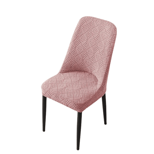 Housse de Chaise Scandinave Dossier Arrondi - Motif Gaufré