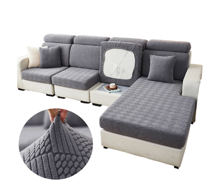 Housse de Coussin Canapé <br> Jacquard Gris