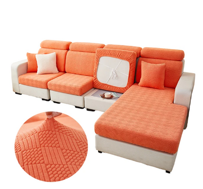 Housse de Coussin Canapé <br> Jacquard Orange