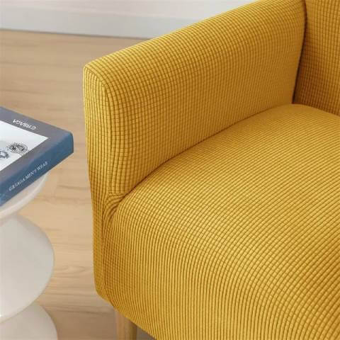 Housse de Fauteuil Crapaud Jaune Moutard - Sobriété et Protection