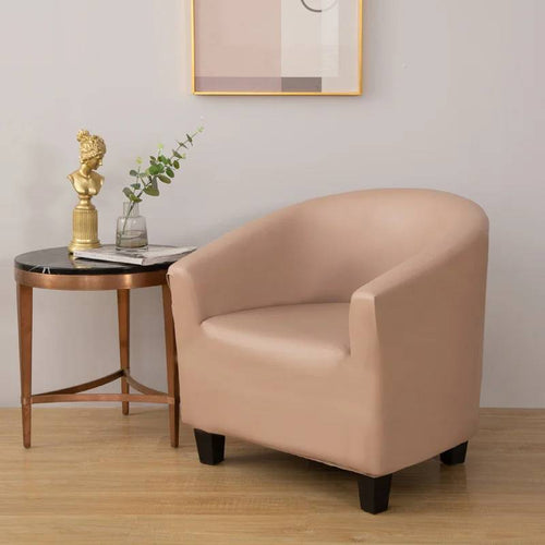Housse pour fauteuil cabriolet extensible en cuir - beige