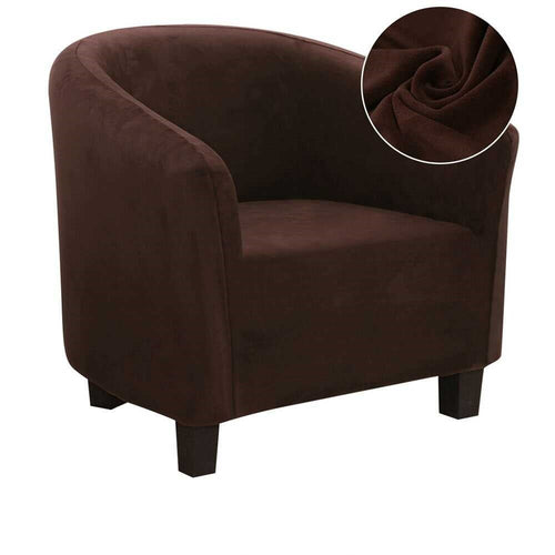 Housse de Fauteuil Universelle en Velours - Marron
