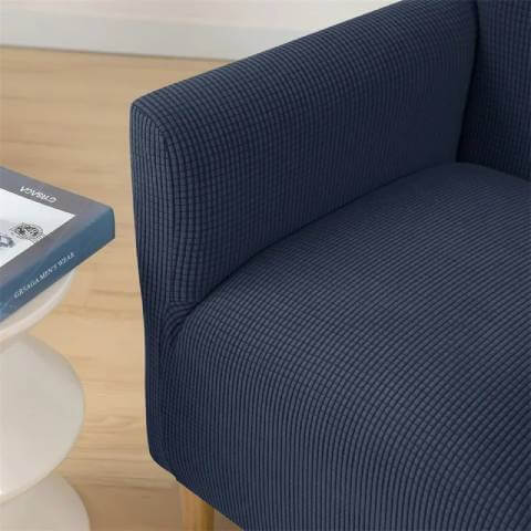 Housse de Fauteuil Crapaud Bleu Marine - Sobriété et Protection