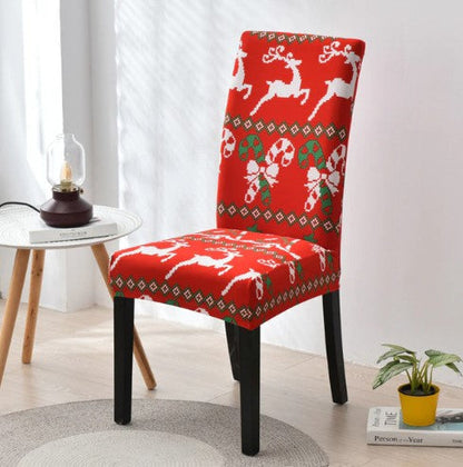 Housse de chaise <br> Canne de Noël