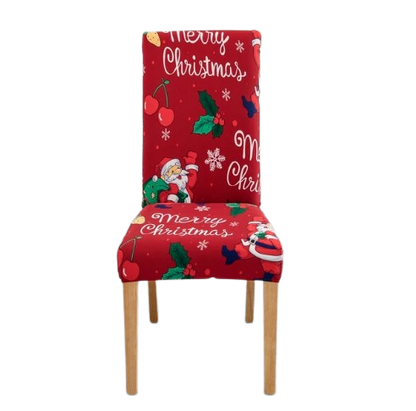 Housse de chaise <br> Merry Christmas Rouge