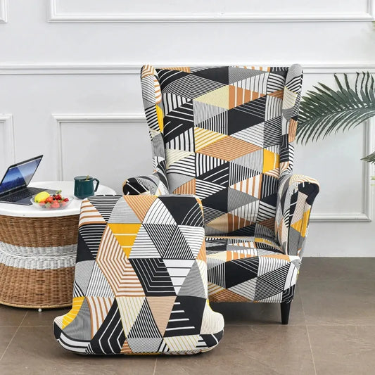 Housse de Fauteuil à Oreilles Imprimée 14