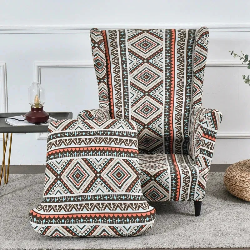 Housse de Fauteuil à Oreilles Imprimée 32