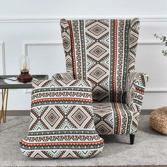 Housse de Fauteuil à Oreilles Imprimée 32