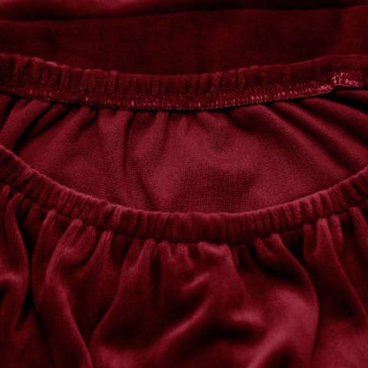 Housse de fauteuil à oreilles velours - Rouge Bordeaux - Élégance et Protection