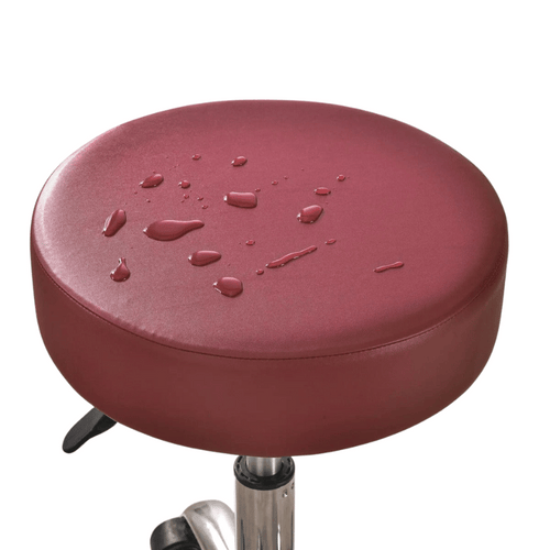 Housse Tabouret de Bar Rond Résistant aux éclaboussures - Rouge