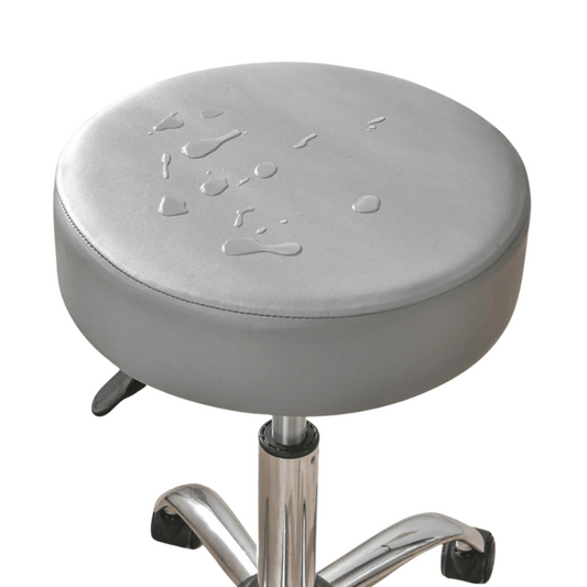Housse Tabouret de Bar Rond Résistant aux éclaboussures - Gris