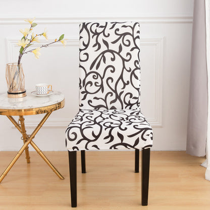 Housse de chaise <br> Arabesque Noir et Blanc