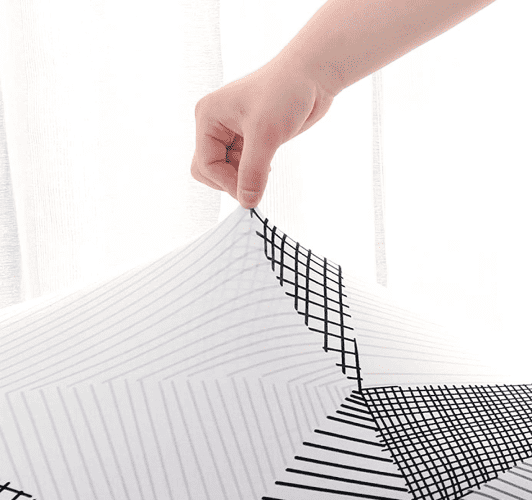 Housse Clic Clac Blanche à motifs Graphiques Gris - Moderne & Extensible