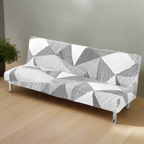 Housse Clic Clac Blanche à motifs Graphiques Gris - Moderne & Extensible