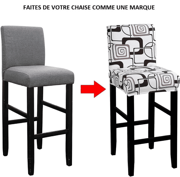 Housse Tabouret de Bar Extensible - Confort et Protection avec Style Moderne