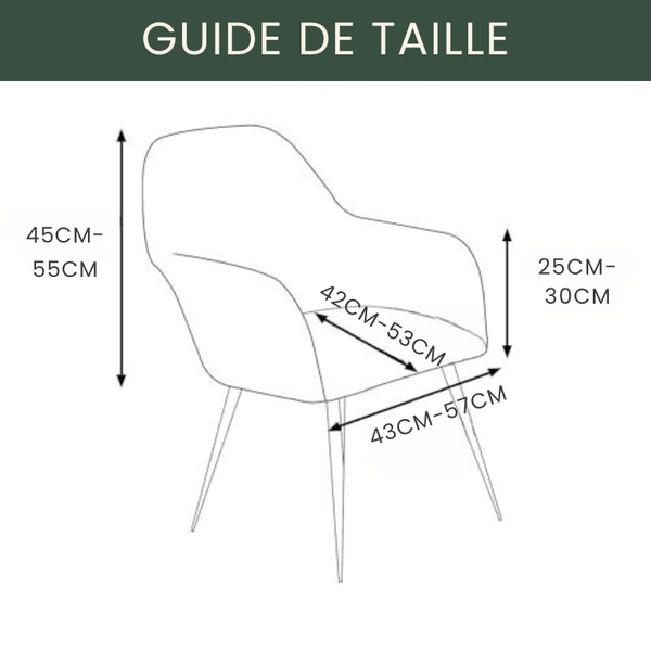 Housse de Chaise Scandinave - Avec Accoudoirs
