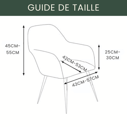 Housse de Chaise Scandinave - Avec Accoudoirs