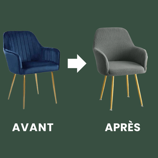 Housse de Chaise Scandinave - Avec Accoudoirs