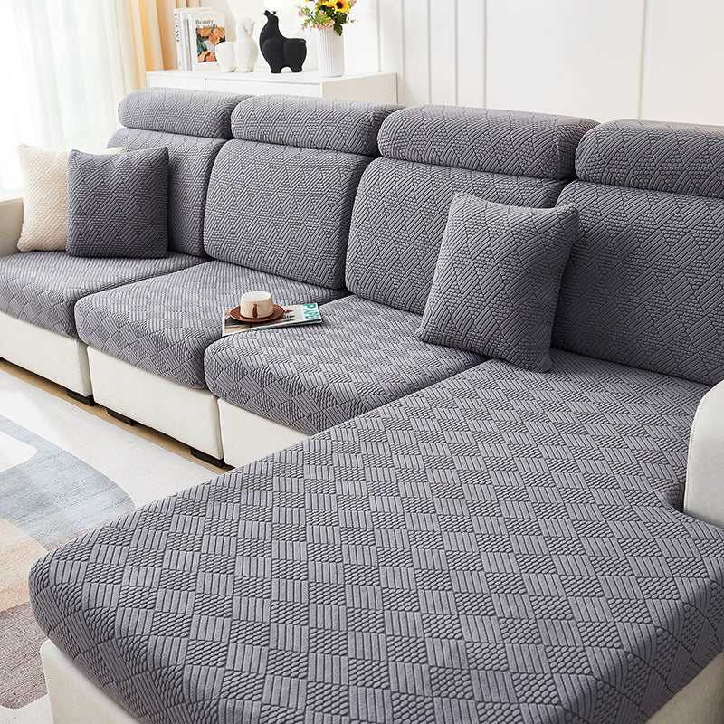 Housse de Coussin Canapé <br> Jacquard Gris