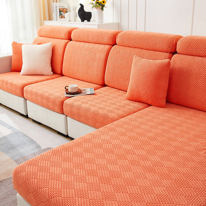 Housse de Coussin Canapé <br> Jacquard Orange