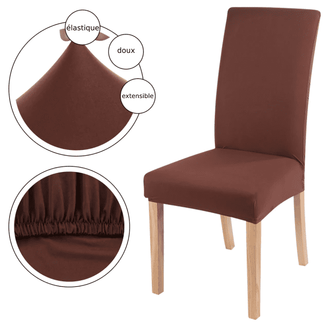 Housse de Chaise Universelle - Marron