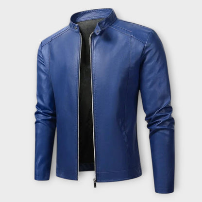 Veste en Cuir de Motard Élégante pour Homme