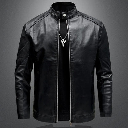 Veste de biker en cuir pour homme élégante
