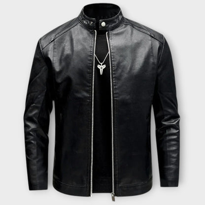 Veste en Cuir de Motard Élégante pour Homme