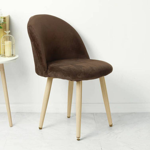 Housse de Chaise <br/> Scandinave en Velours - Marron
