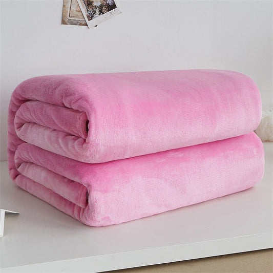 Plaid en Fausse Fourrure <br> Rose