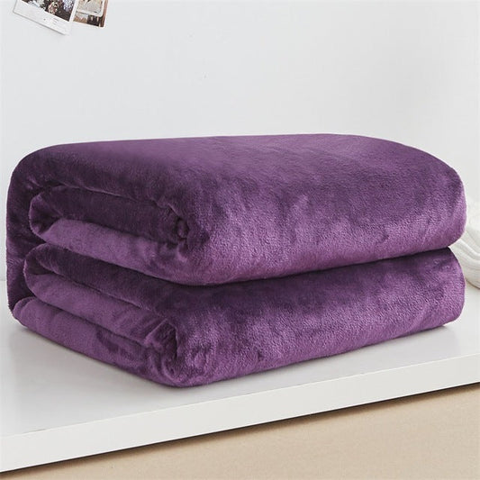 Plaid en Fausse Fourrure <br> Violet