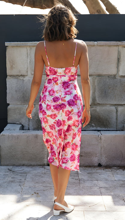 Robe longue fleurie Roses