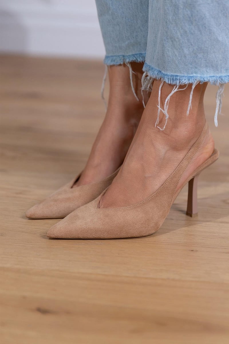 Claudia™ | Chaussures slingback nude élégantes