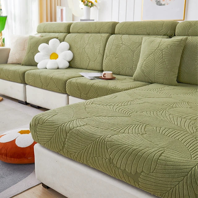 Housse Coussin Canapé - Motifs Feuilles