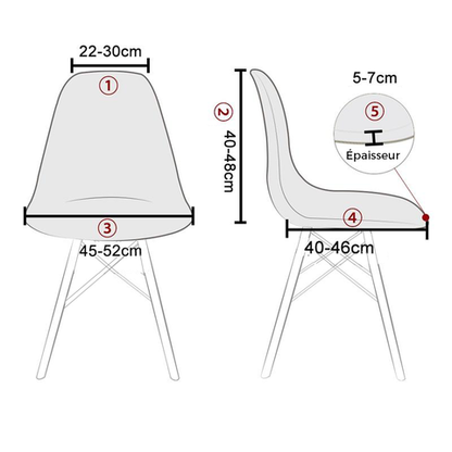 Housse de Chaise Scandinave Velours - Rouge - Décoration et Rénovation